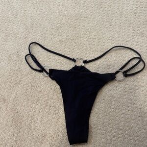 Frankie's Bikinis Black Strappy Bikini Bottom